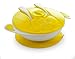 Primo Passi Baby Suction Bowl with Utensils, Fork & Spoon | Baby Bowls | Bowl for Babies (Yellow)