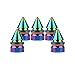 Senzeal 5X Impale Spike Style Polished Aluminium Alloy Tire Valve Caps Dust Cover Colorful