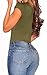 BomDeals Women's Sexy Deep V-neck Lace Up Bandage Tight Bodysuit Jumpsuit Leotard (XXL, Army Green#2)