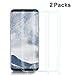 Samsung Galaxy S8 Screen Protector(2-Pack,Case Friendly),[Full Coverage][HD Clear][Bubble-Free][Anti-Scratch][Touch Agile][3D Glass]Tempered Screen Protector Film for Samsung Galaxy S8