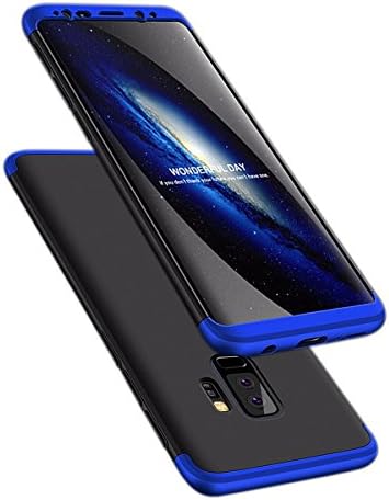 Hayder Galaxy S9 Plus Case 3 In 1 Ultra Thin Anti-Scratch 360 Degree Full Protection Hard Cover Shockproof Case for Samsung Galaxy S9 Plus (BLUE+BLACK)