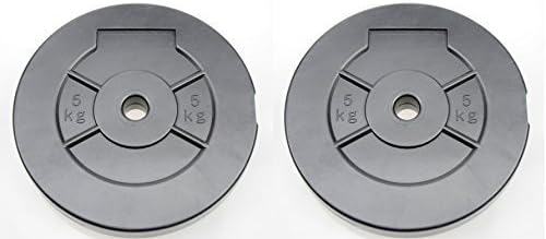 Weights Plates Weight Training Disc 2 x 5kg Weight Plates Vinyl Plates (10kg total)