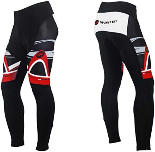 sponeedCycling Pants for Men Road Bike Compression Tights Winter Biking Bottoms with Padding UV Proof