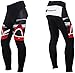 sponeed Men Biking Shirt Suit Moisture Wicking Bike Jerseys Pants Spring Style Riding Outfit US XXL White Red
