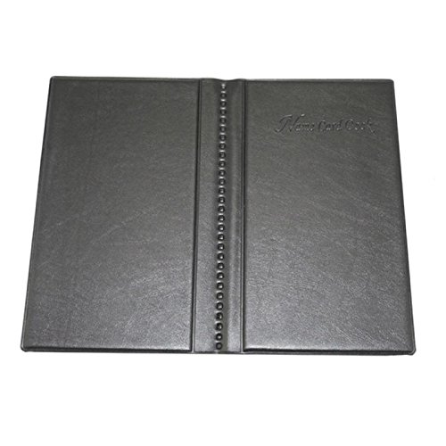HOUSWOUKER Set of 3 Business Card Organizer Professional Business Card Holder Organizer Book PU Leather for 600 Business Cards& Stainless Steel Business Card Case