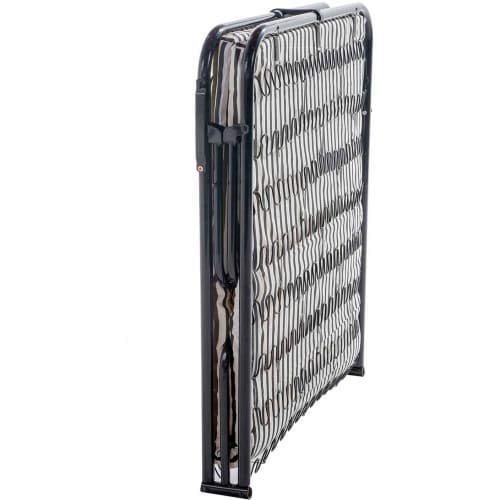 Home Source Industries, 223 Cot Bed, Folding Bed with Mattress, Black and White, L 75" W 31" x H 13"