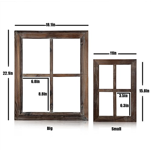 Cade Old Rustic Window Barnwood Frames -decoration for Home or Outdoor, Not For Pictures (2, 18.1X22.1) - Thumbnail 6