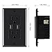 WEBANG USB Wall Outlet Black 3.6A Dual High Speed USB Charger Electrical Outlet 15Amp/125V Receptacle 2 Pack Wall Plate Screw Included