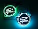 2pcs LED Car Cup Holder Lights for Chevrolet, 7 Colors Changing USB Charging Mat Luminescent Cup Pad, LED Interior Atmosphere Lamp