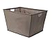 StorageManiac 2-Pack Wire Frame Folding Canvas Storage Bin with Built-in Handles, Brown, Large