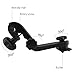 i-SUPERSIM Adjustable Universal Car Headrest Mount Holder with 360 Degrees Rotation for Cell Phones, Smart Phones, IPDA, GPS, Black