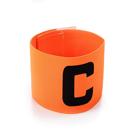 MioCloth Soccer Captain Badge Armband Football Basketball Team Sport Adult Youth Adjustable College School Athletic Player Arm Bands Sleeve Accessory Orange - Thumbnail 5