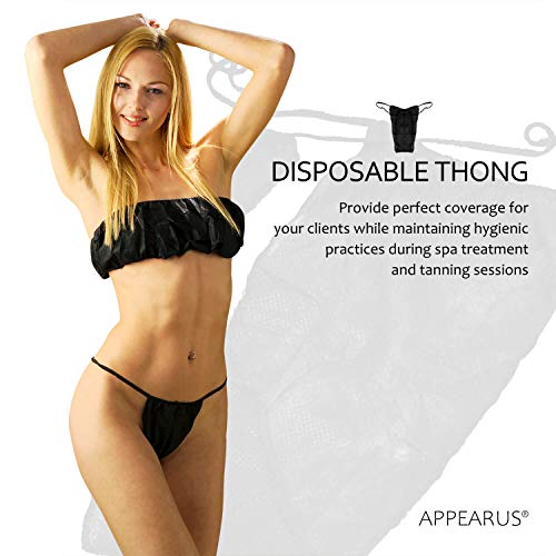 image for APPEARUS 60 Count Disposable Thongs - Women's Disposable Bikini Pantie