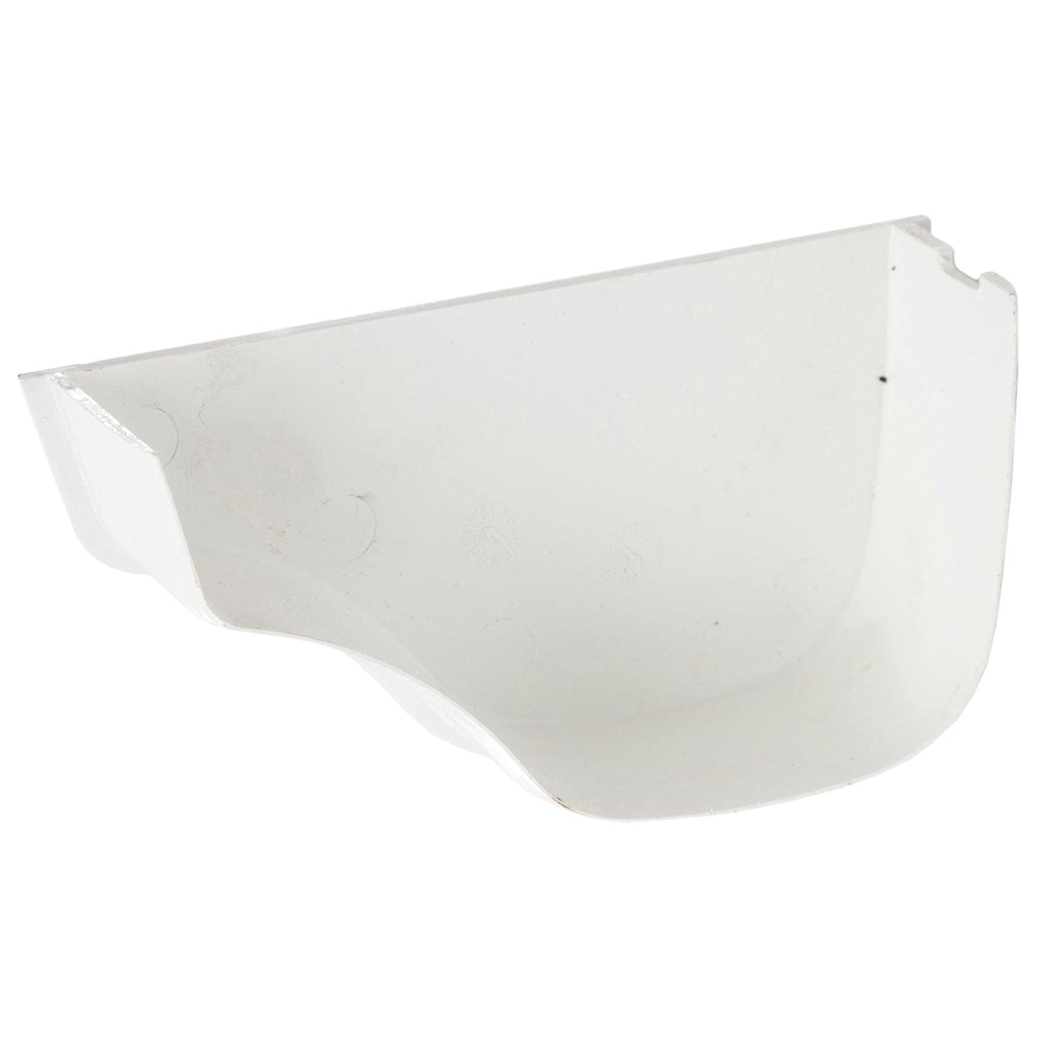 Polypipe Ogee ROG08 Extra Capacity Gutter Internal Stopend (Left) White 130 x 70mm