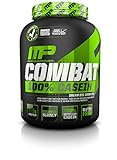 MusclePharm Combat 100% Casein Supplement, Casein Protein Powder, Muscle Supplement, 100% Micellar Casein, Rebuilds Muscle, 28 Grams of Slow-Digesting Protein, Vanilla, 4-Pounds, 52 Servings