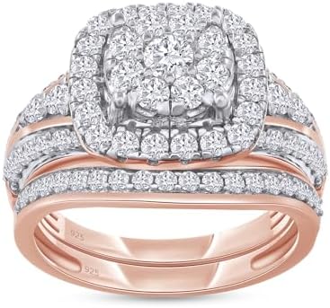 Amazon.com: AFFY Round Cut White Natural Diamond His and Hers
