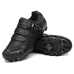 KESCOO Mens Mountain Bike Shoes with 2-Bolts SPD