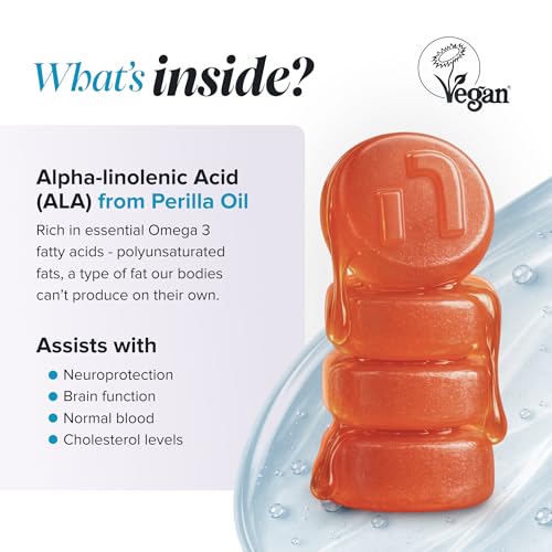 Omega 3 6 9 Gummies - Vegan Omega 3 - Alternative to Omega 3 Fish Oil & Omega 3 Capsules High Strength - 1 Month Supply - Supports Heart, Brain & Eye Health - 60 Gummies - Novomins