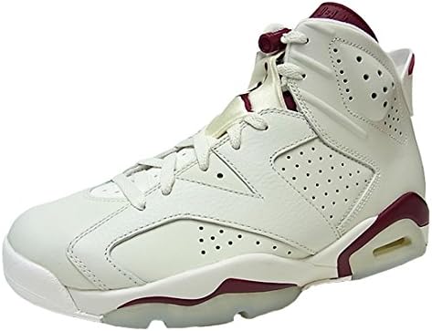 white and burgundy jordan 6