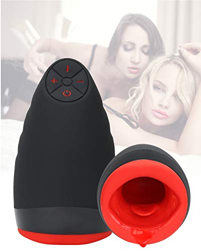 Male Masturbator Male Masturbation Toy Relastic Oral Sex Suction for Man Masturbators Male Blowjob Toy Electric Powerful Vibration Stroker Hands Free Masturbators for Men Adult Toys