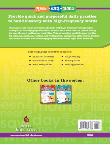 180 Days of High-Frequency Words for Kindergarten - Learn to Read Kindergarten Workbook - Improves Sight Words Recognition and Reading Comprehension for Grade K, Ages 4 to 6 (180 Days of Practice)