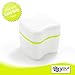 Denture-Retainer-Invisalign Bath With Basket - European Style - Standard - Spring Bud Green