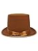 Tall Victorian Steampunk Costume Top Hat, Brown, One Size