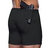 GrayStone Concealed Carry Men's Gun Holster Compression Shorts - Concealment Spandex Shorts with Two Pockets CCW Clothing