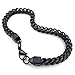 KONOV Mens Stainless Steel Bracelet, Biker Link, Black