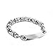 BBX JEWELRY Custom Engraved 316L Steel Tag Medical Alert Id Bracelet for Men and Women 7.8 Inch