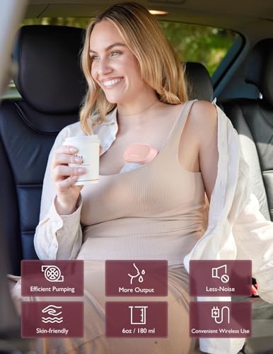 Momcozy Extractor de Leche Eléctrico Portátil | S9 Pro Sacaleches Manos Libres, Pantalla LED y Batería Extendida, Doble, 2 Modos y 9 Niveles, 24 mm, 2 Pieza, Rojo