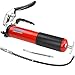 AcPulse Red Heavy Duty Deluxe Pistol Grease Gun with 18inch Flex Hose 6000 PSI-Lubricate Tractors RVs Cars Suspension Tie Rods Chassis and Drive Shafts