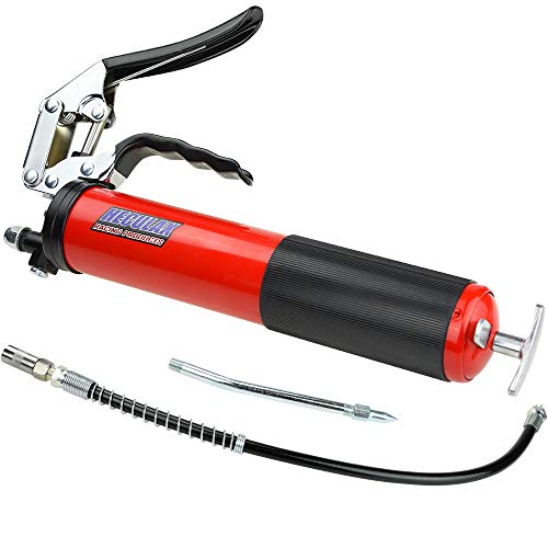 AcPulse Red Heavy Duty Deluxe Pistol Grease Gun with 18" Flex Hose 6,000 PSI-Lubricate Tractors, RV's, Cars, Suspension Tie Rods, Chassis and Drive Shafts - Thumbnail 5