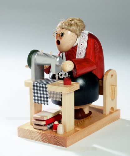 KWO Sewing Grandma German Christmas Incense Smoker Handcrafted in Germany New
