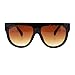 Flat Top Oversized Sunglasses Retro Modern Trendy Fashion Tortoise