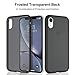 CASEKOO iPhone XR Case [Shockproof], Black Protective Case [SGS Mil-Grade Certified] Hybrid Protective Translucent Matte Back with TPU Bumper Cases for iPhone XR - Matte Translucent Black