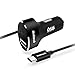 Nekteck USB-IF Certified USB Type C Car Charger Power delivery PD 45W Built-in 3ft USB-C Cable Compatible with MacBook 12 Inch/Pro 2016, Google Pixel 3/2 /Pixel XL Galaxy S9/ S9+/ Note 8/ S8/ S8+