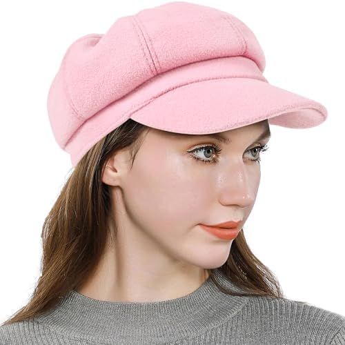 La Vogue Newsboy Cabbie Beret Cap for Women Beret Visor Bill Hat