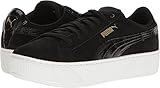 PUMA Women's Vikky Platform Fashion Sneaker, Black White, 8 M US