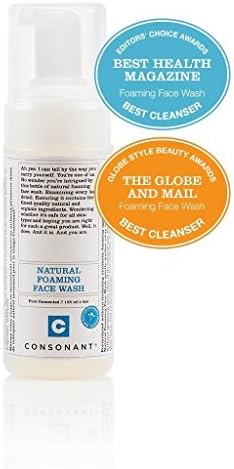 Consonant Skincare Natural Foaming Face Wash and Facial Cleanser With Tamanu Oil, Tree Tree Oil, Organic Green Tea, White Willow, Ginseng, Aloe Vera, Chamomile and Orange Peel Extract, 50 ml