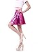 HDE Women's Solid Color Metallic Flared Pleated Club Skater Skirt Hot Pink - M