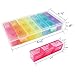 ZAXOP Weekly Pill Box, 7 Day Travel Pill Organizer,Morning Afternoon Evening 3 Times A Day,Large Capacity Pill Case, BPA Free