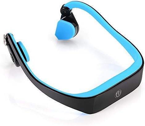 PowerRider Bone Conduction Headset Waterproof Wireless Bluetooth 4.1 Earphone Outdoor Sports Headphone Hands-free with Mic(Blue)