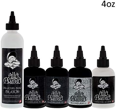 Big Sleeps Five Bottle Set — Alla Prima Tattoo Ink — 2oz