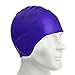 Swimming Cap Silicone Non-toxic Tasteless Swim Caps with 3D Ergonomic Design Ear Pockets and Great High Elasticity for Teenagers Women With Short Hair and Adults Keeps Hair Clean Ear Dry (Violet)