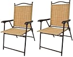 Greendale Home Fashion Outdoor Sling Back Chairs, Set of 2