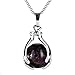 BEADNOVA Healing Natural Amethyst Gemstone Necklace Crystal Ball Pendant Necklace with Stainless Steel Chain 18 Inches