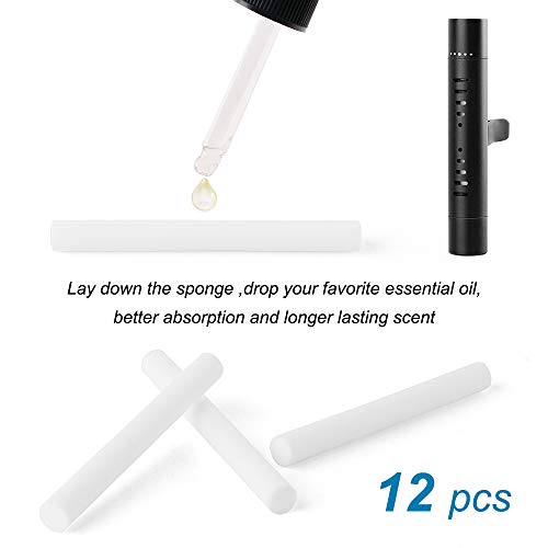 2 Packs Custom Car Vent Clip Cylindrical Essential Oil Car Diffuser Vent Clip with 12 Refill Sticks for Car,Office,kitchen,Bathroom, Pet Houses