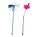 Cat Teasers Cheerleading Pom Poms Soft Crinkle Streamers Feather Teaser and Exerciser Wand for Cat and Kitten,2 Pack