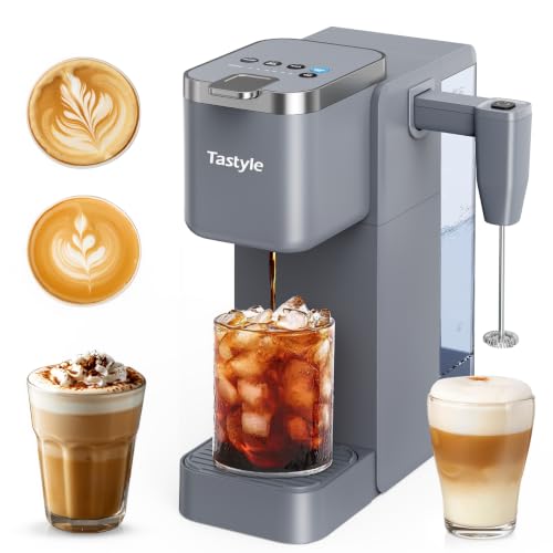 Tastyle Single Serve Coffee Maker with Milk Frother